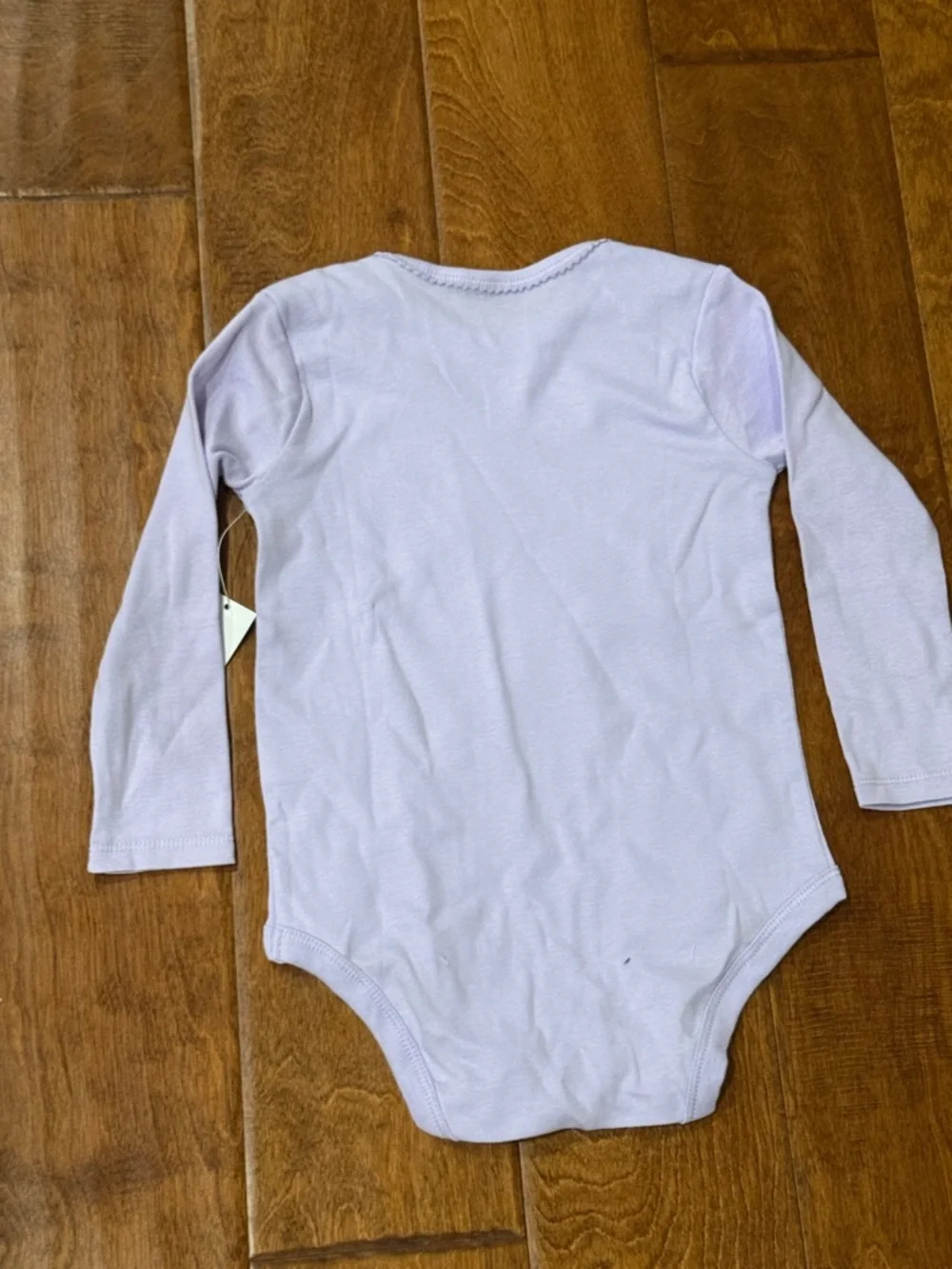 NWT size 6-9 Months Wonder Nation Long-Sleeve Lavender One-Piece Bodysuit